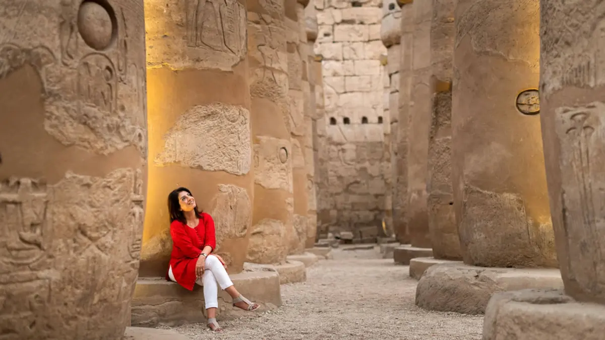 The hypostyle hall at Karnak Temple