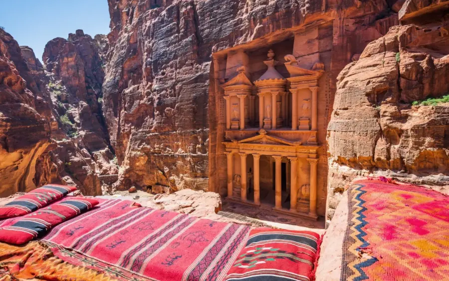 The Treasury facade at Petra, Jordan