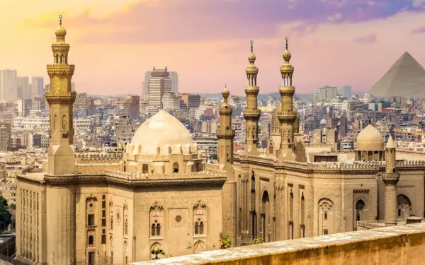 The Al-Rifai and Sultan Hassan mosques in Cairo