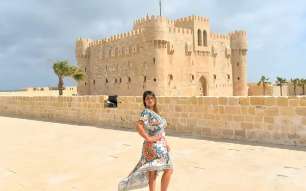 The Qaitbay Citadel on the Alexandria waterfront